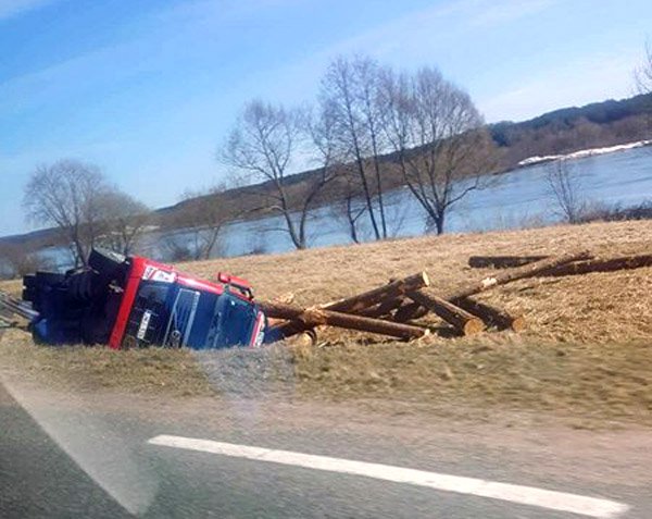 Apvirto sunkvežimis su rąstais (4)