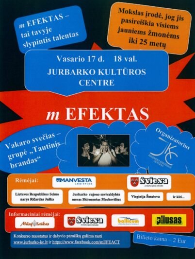 Artėja! Jaunimo talentų konkursas „mEFEKTAS“