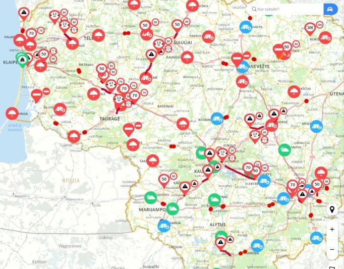 eismoinfo.lt – informacija apie eismo sąlygas visą parą