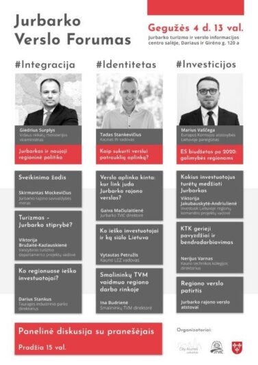 Jurbarko verslo forumas (vaizdo įrašas)