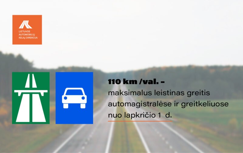 Kai kuriais keliais teks važiuoti lėčiau