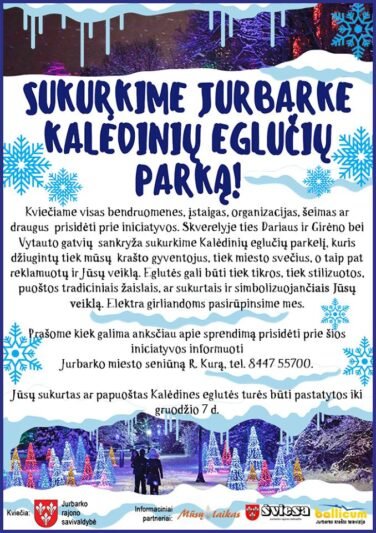 Kviečia puošti eglutes