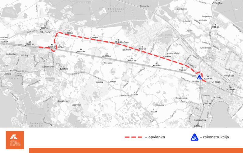 Laikinai uždaromas kelias Kaunas-Vilnius. Skelbia, kada ten nepravažiuosite