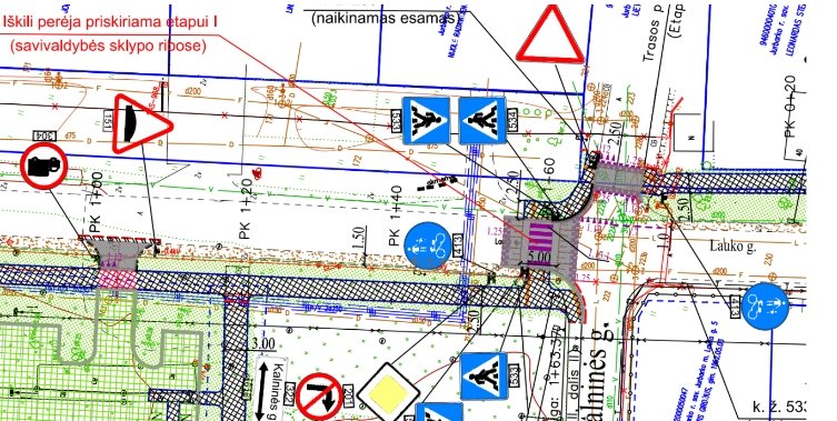Lauko gatvėje, ties sankirta su Kalninės gatve, ribojamas eismas