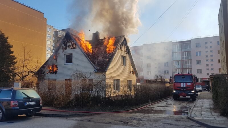 Mieste sudegė namas (video) (9)