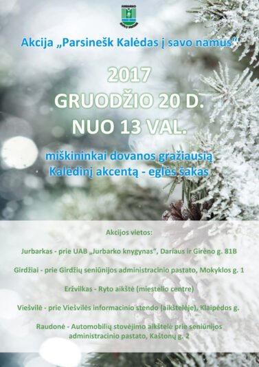 Miškininkų organizuojama akcija „Parsinešk Kalėdas į savo namus“ džiugins žmones