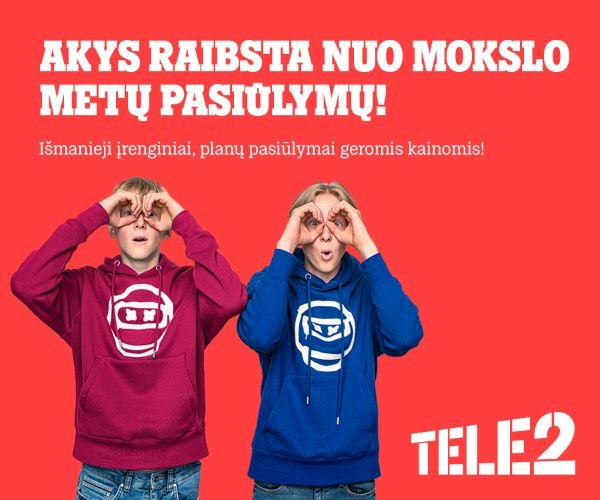 Mokyklinių prekių krepšelyje ne tik sąsiuviniai: išskirtiniai „Tele2“ pasiūlymai išmaniesiems įrenginiams