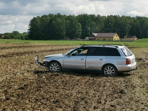 Nuo kelio nuskriejo girtutėlis vairuotojas (nuotraukos)