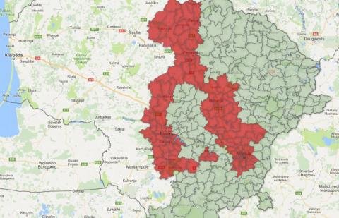 Nuo kiaulių maro teskiria upė