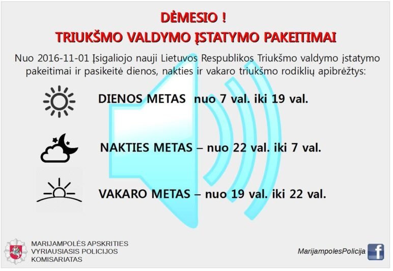 Pasikeitė valandos, kada galima triukšmauti