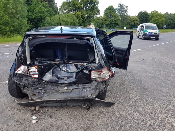 Per susidūrimą sužeista moteris (1)