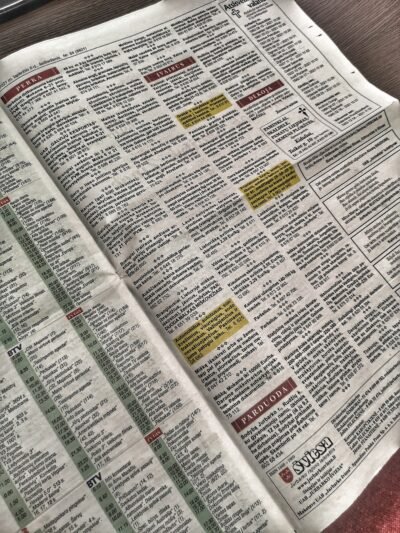 PERKA. PARDUODA. ĮVAIRŪS