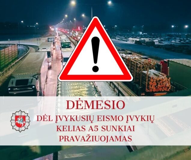 Policija perspėja dėl sunkiai pravažiuojamo kelio