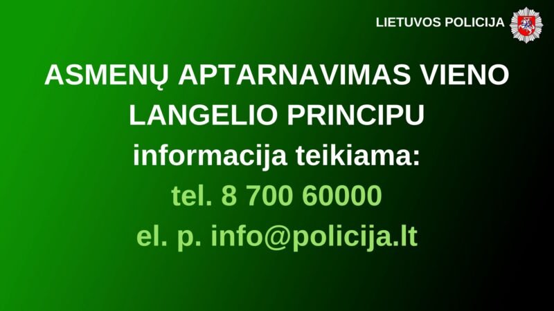 Policijos informacija – vienu telefono numeriu