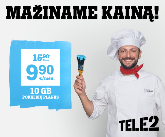 Sutaupykite su „Tele2“: operatorius mažina populiariausių savo planų kainas