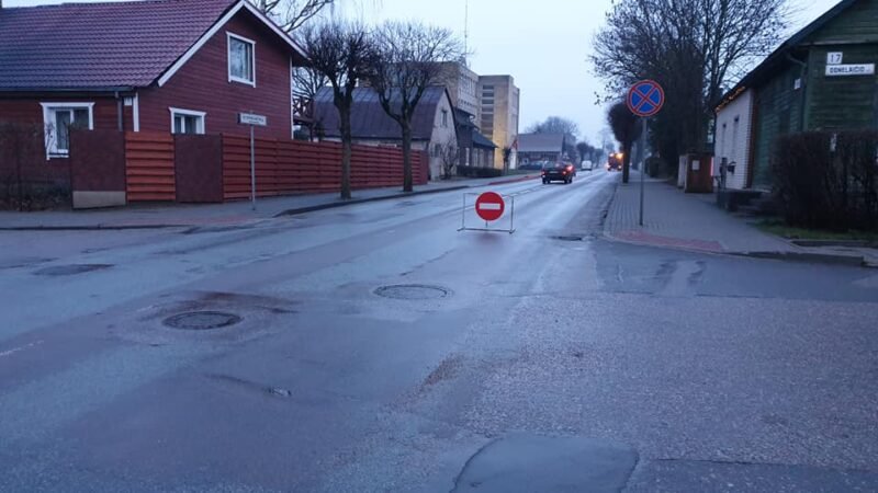 Uždaryta dalis Vytauto Didžiojo gatvės – teks rinktis aplinkelius