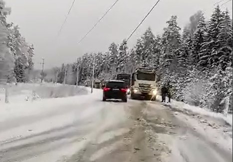 Nutrūkę laidai užtvėrė kelią į Tauragę (video)