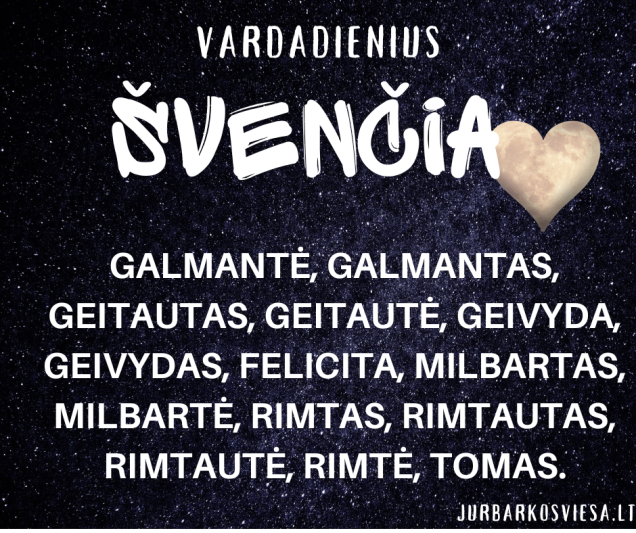 Vardadienius šiandien švenčia