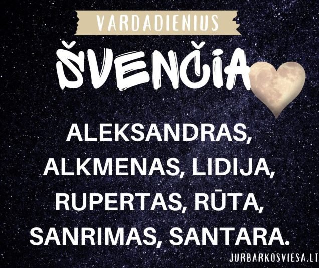 Vardadienius šiandien švenčia