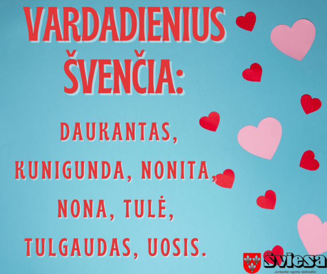 Vardadienius šiandien švenčia
