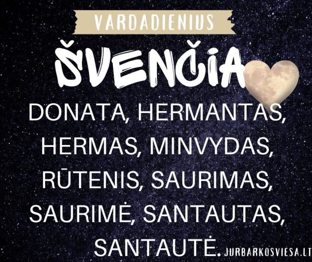 Vardadienius šiandien švenčia