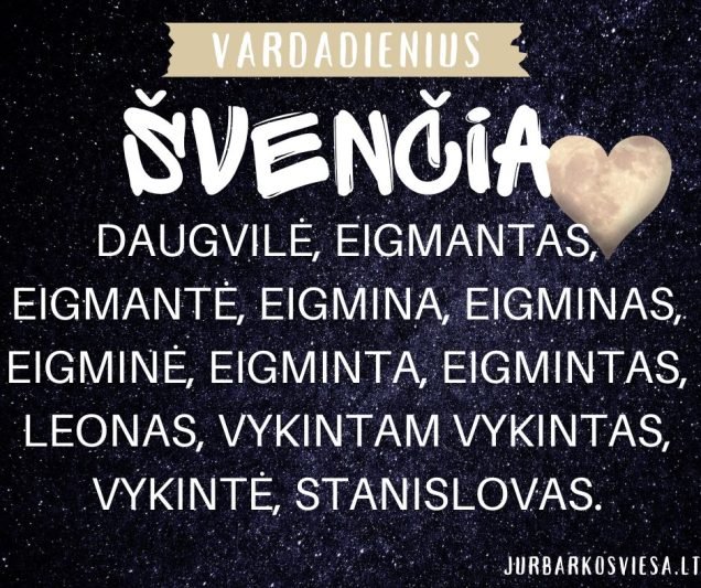 Šiandien vardadienius švenčia