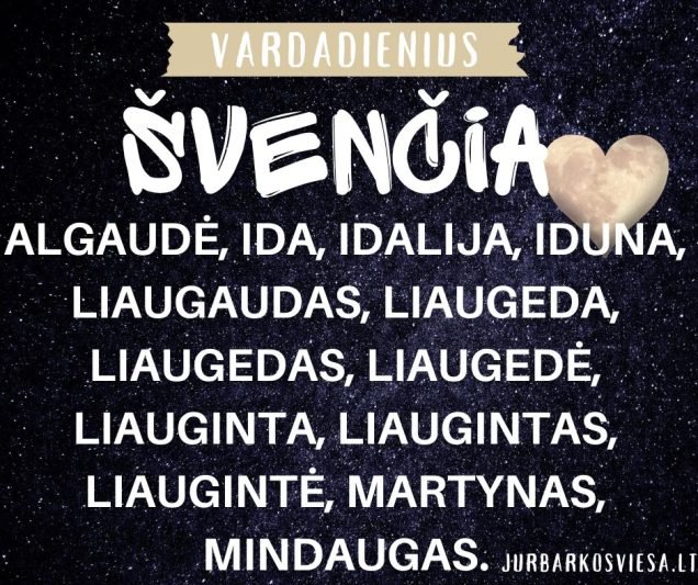 Vardadienius šiandien švenčia