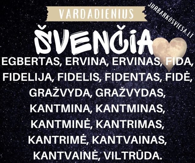 Vardadienius šiandien švenčia