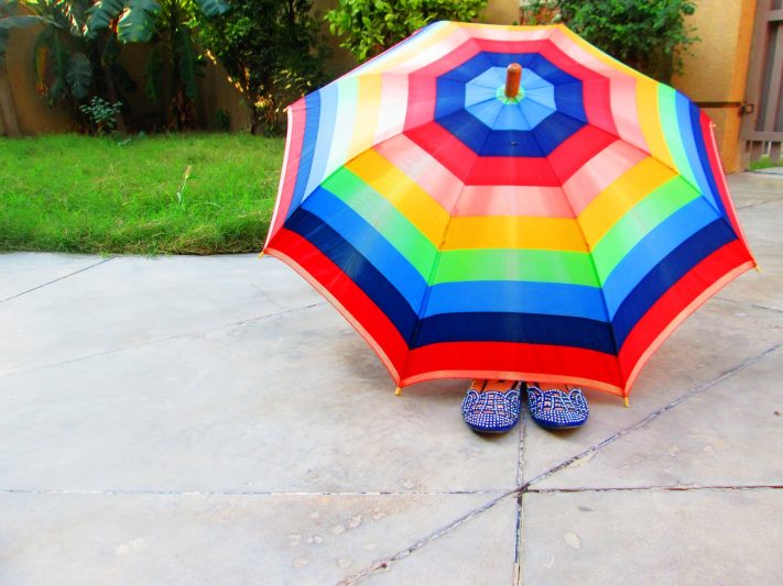 multicolored umbrella
