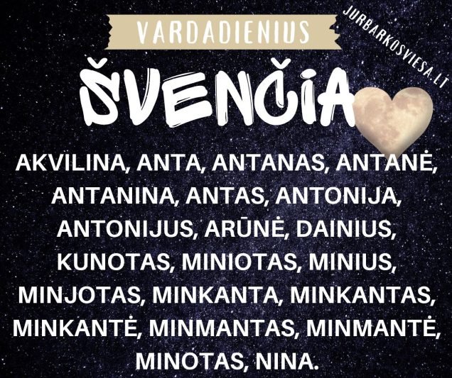 Pasveikinkite bičiulius su vardo diena