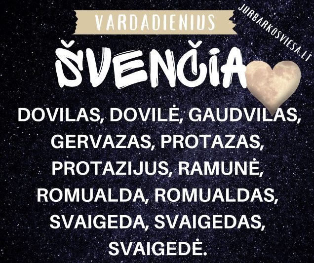 Pasveikinkite bičiulius su vardo diena!