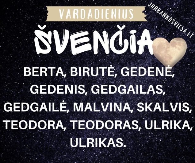 Pasveikinkite bičiulius su vardo diena!
