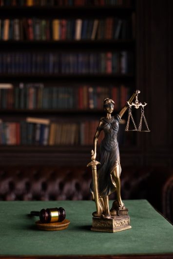 lady justice and a gavel