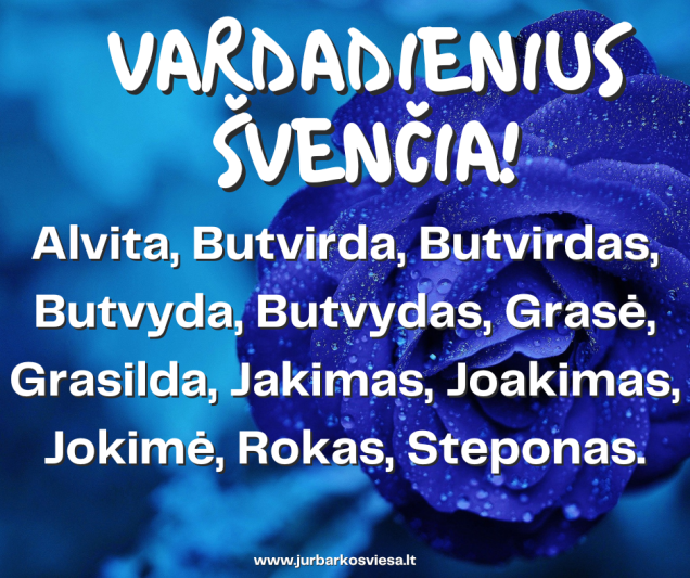 Vardadienius šiandien švenčia