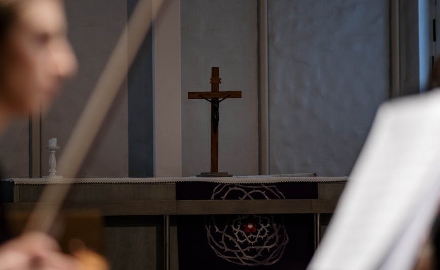 cross in a church