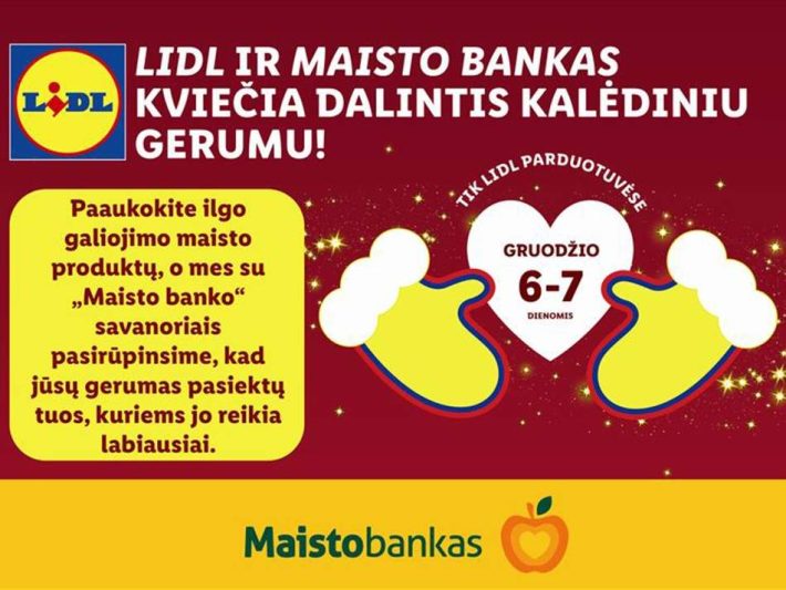 Speciali kalėdinė „Lidl“ ir „Maisto banko“ akcija: kviečia prisidėti prie šventinio stebuklo