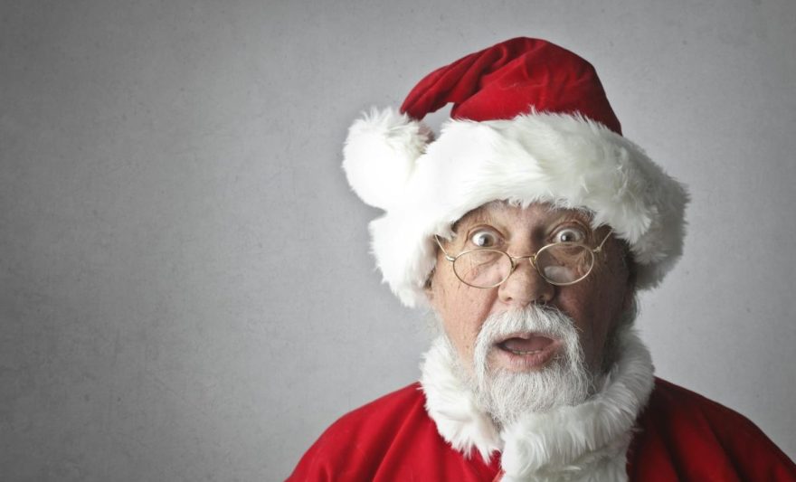 man in santa claus costume