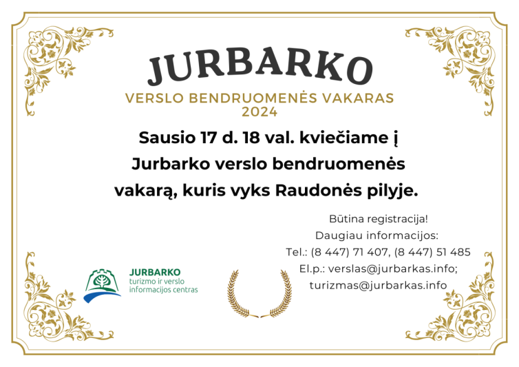 Verslininkus pagerbs Raudonės pilyje