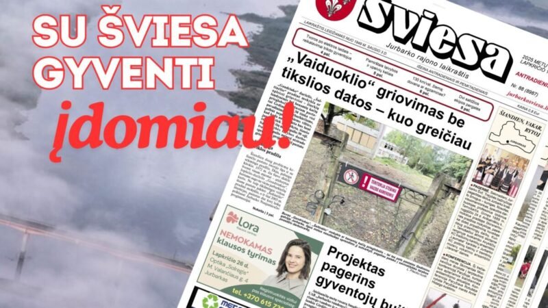 Išleistas naujas laikraščio ŠVIESA numeris (1)