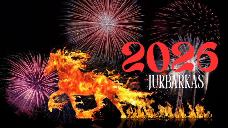 Jurbarkas sutiko 2026-uosius. Vaizdai iš drono ir fejerverkai (video) (11)