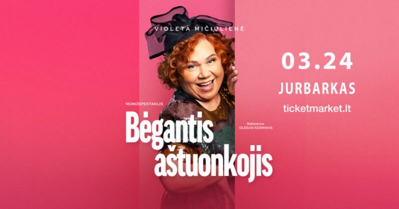 Kultinio spektaklio „Pabaisų nebus“ aktorė Violeta Mičiulienė pristato naują monospektaklį „Bėgantis aštuonkojis“.
