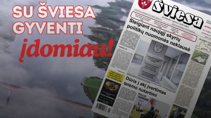 Išleistas naujas laikraščio ŠVIESA numeris