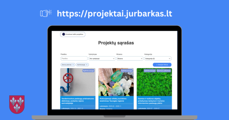 Nuo šiol visi vykdomi projektai – vienoje vietoje