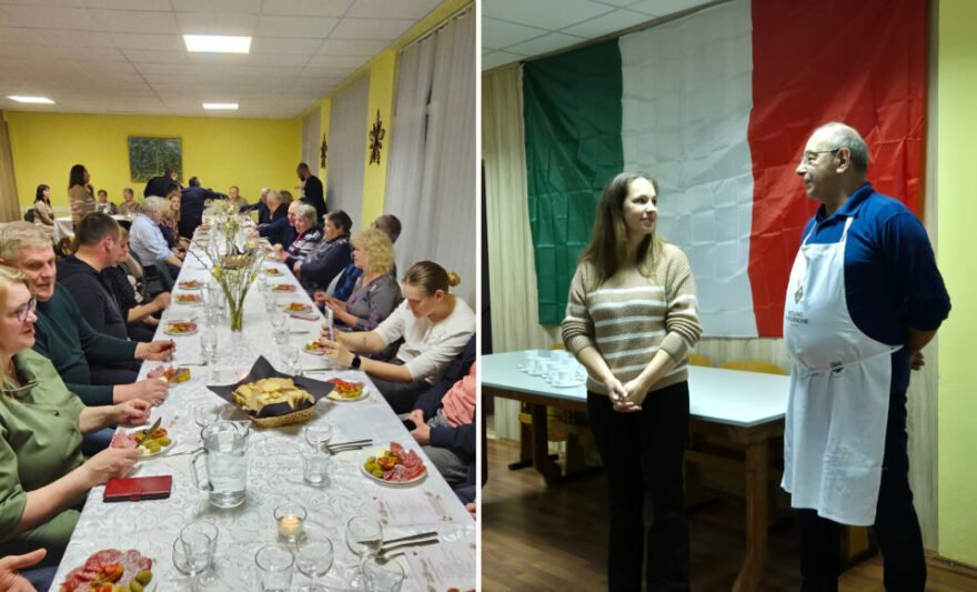 Italas Sergio Juodaičių kaimo bendruomenei surengė ypatingą vakarienę / Socialinių tinklų nuotr.