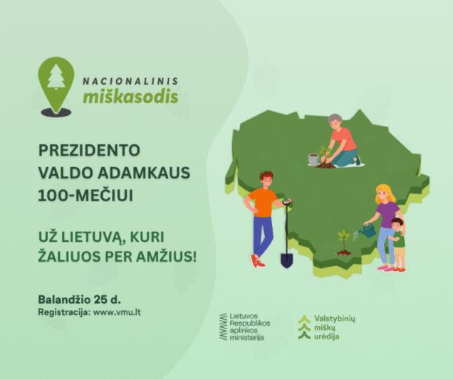 Nacionalinis miškasodis Prezidento Valdo Adamkaus 100-tmečiui: kviečiama sodinti ąžuolus visoje Lietuvoje