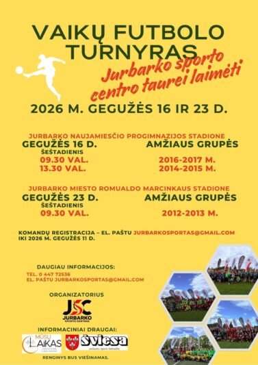 Skelbiama registracija į vaikų futbolo turnyrą