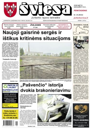 Šviesos numeris 2026-05-15