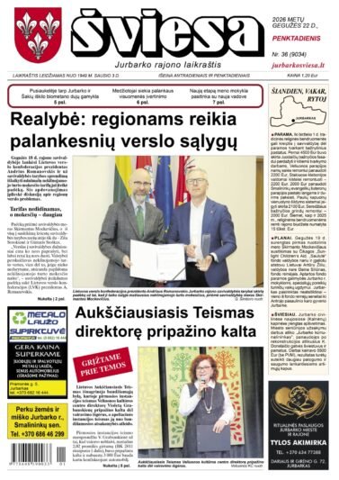 Šviesos numeris 2026-05-22
