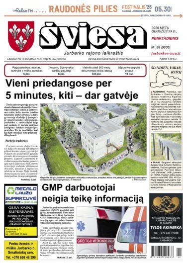 Šviesos numeris 2026-05-29