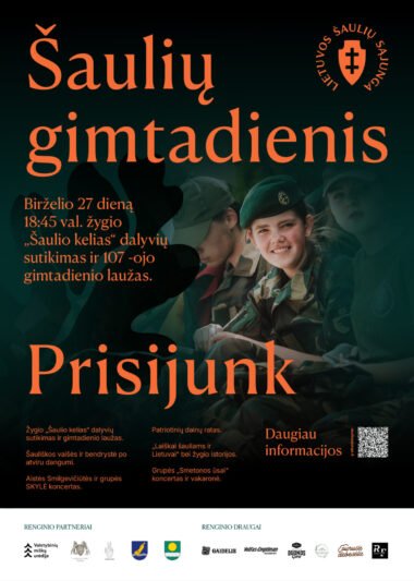 Lietuvos šaulių sąjungai – 107: prisijunk prie „Šaulio kelio“ ir švęskime kartu